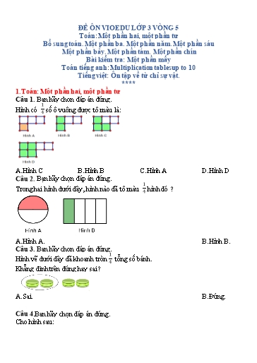 Đề ôn thi Vioedu Lớp 3 - Vòng 5 (Có đáp án)